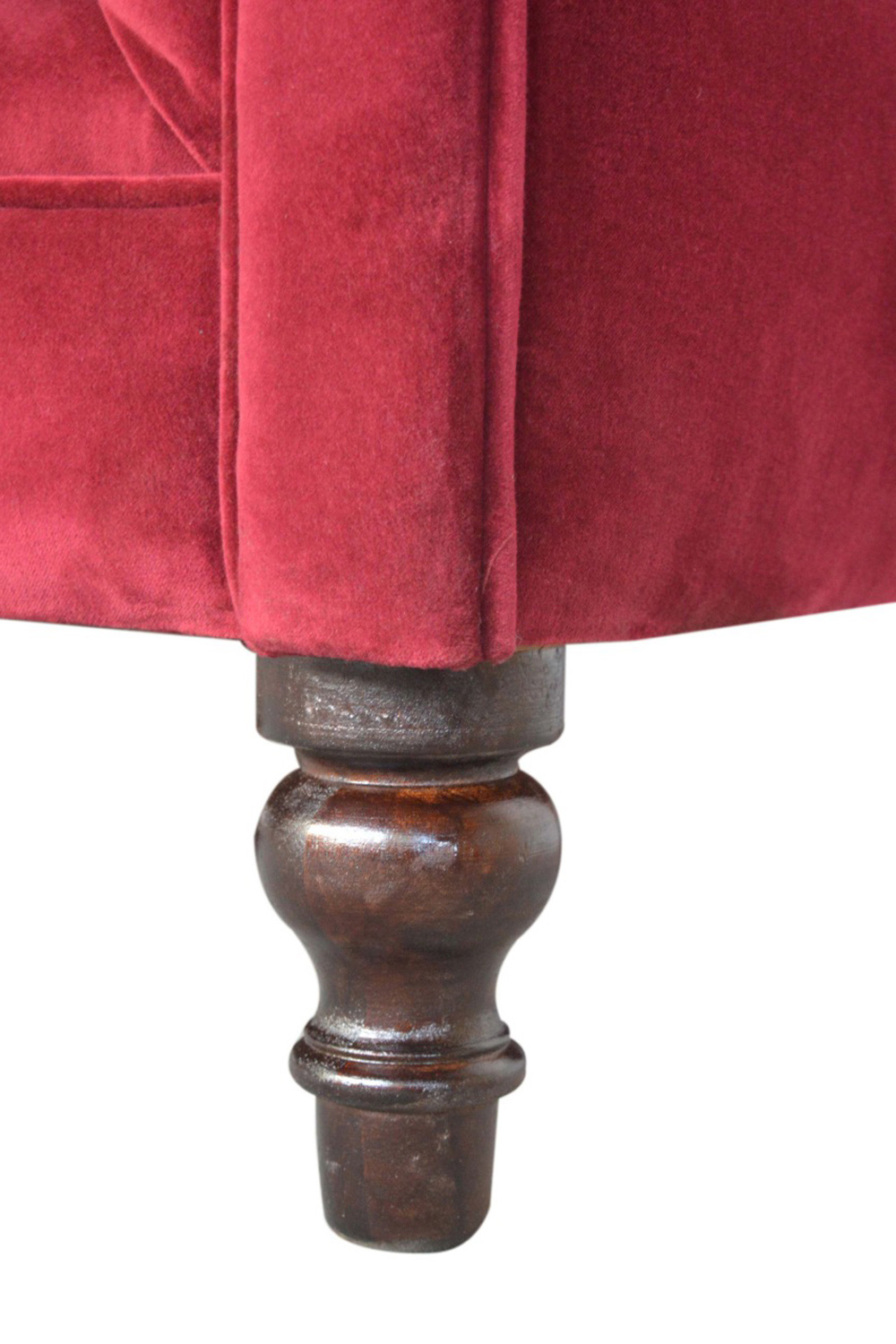 Artisan Chesterfield Sofa with 2 Seater - Wine Red, Velvet