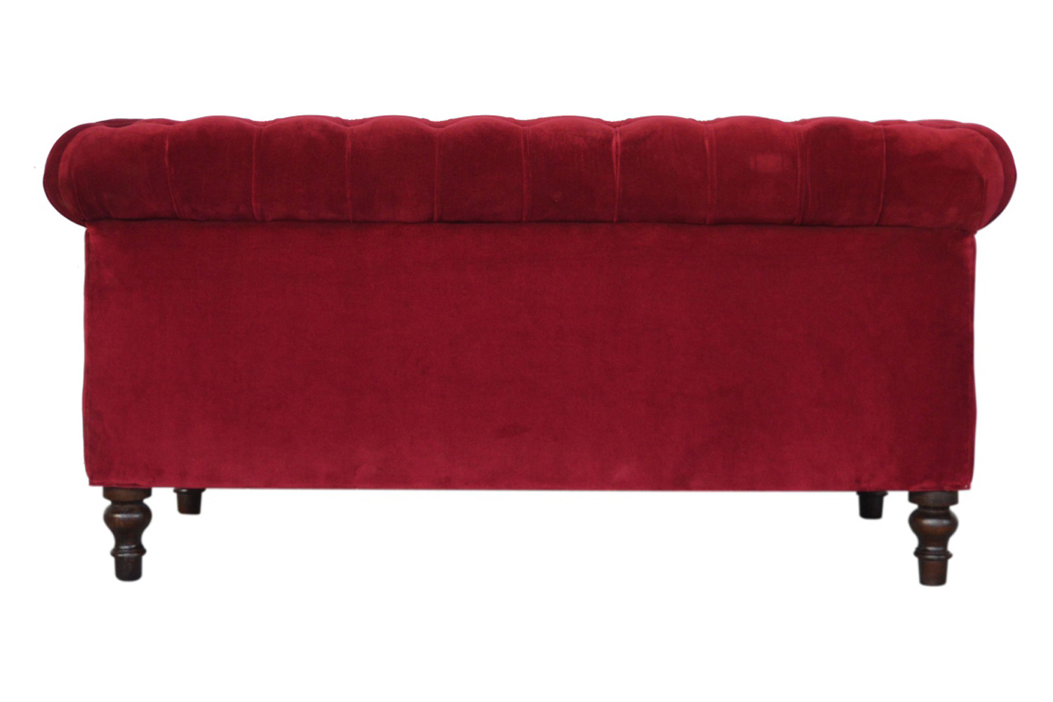 Artisan Chesterfield Sofa with 2 Seater - Wine Red, Velvet