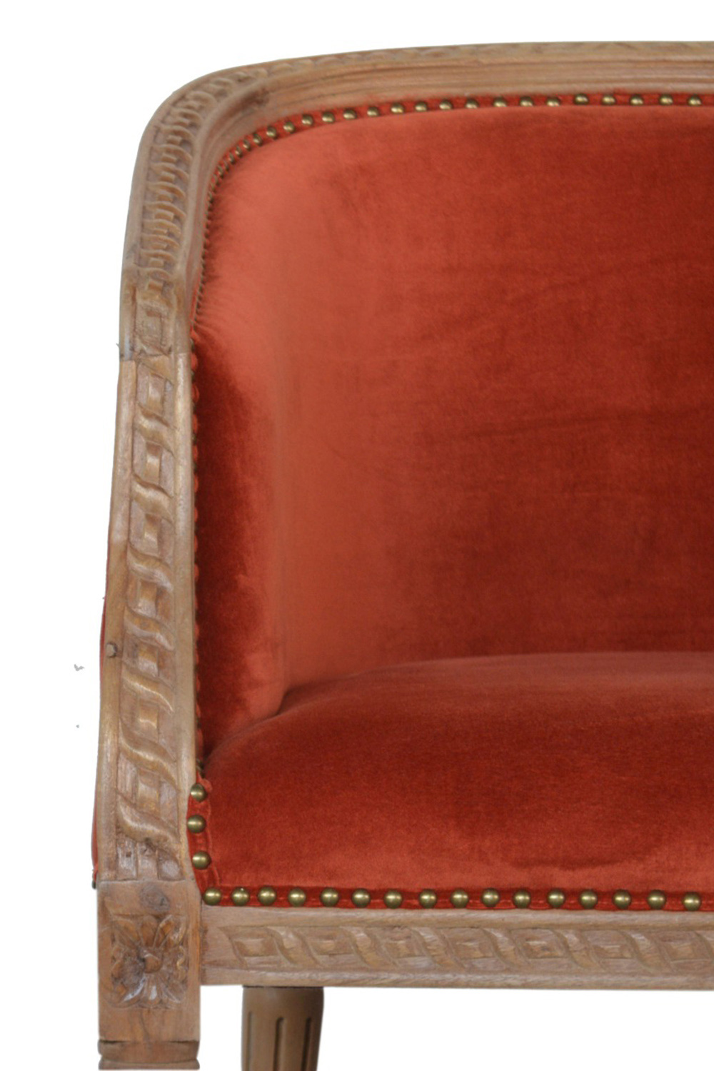 Artisan Velvet Occasional Chair - Brick Red