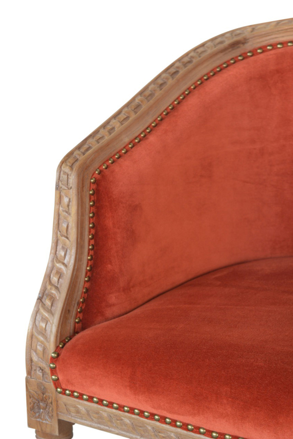 Artisan Velvet Occasional Chair - Brick Red