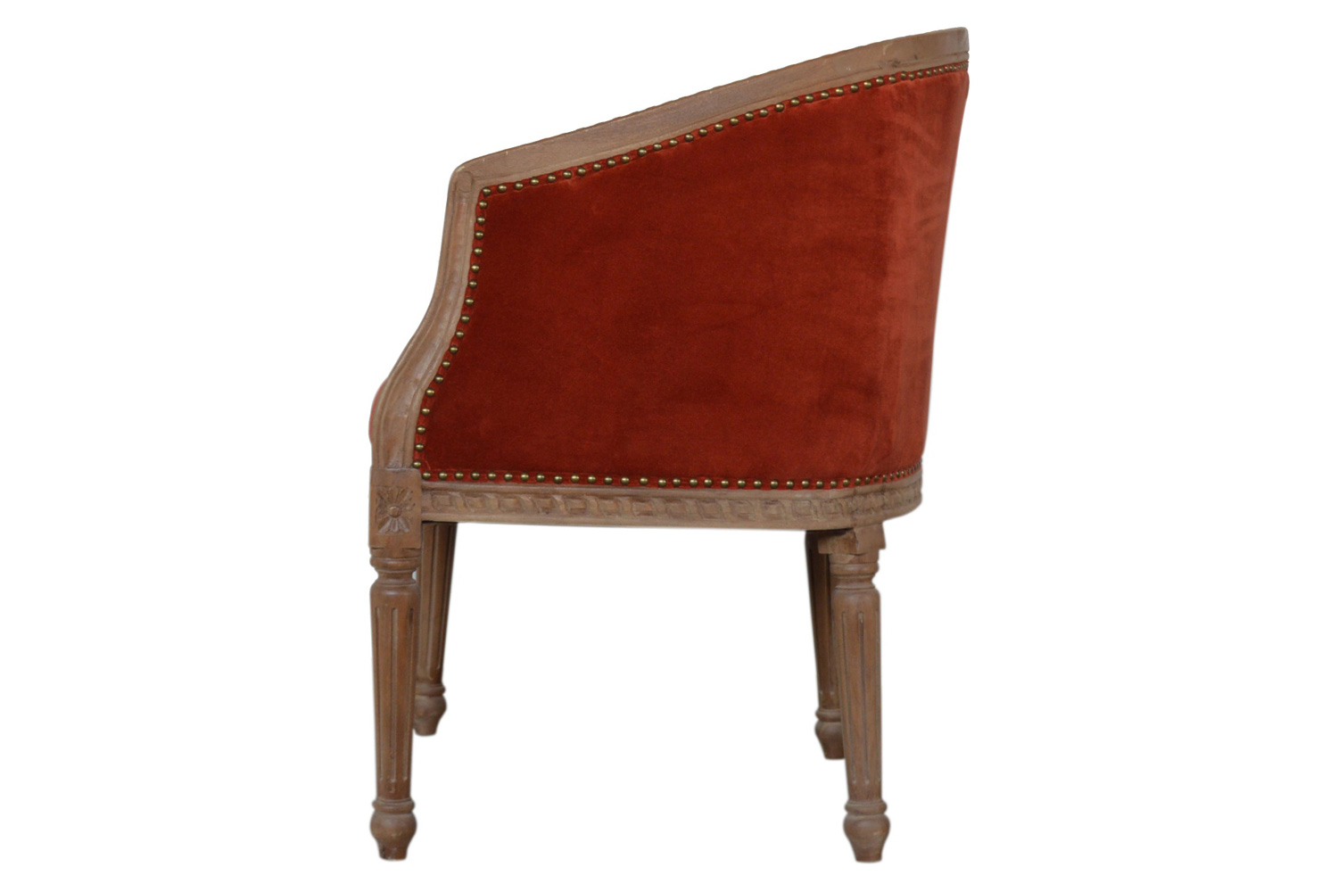 Artisan Velvet Occasional Chair - Brick Red