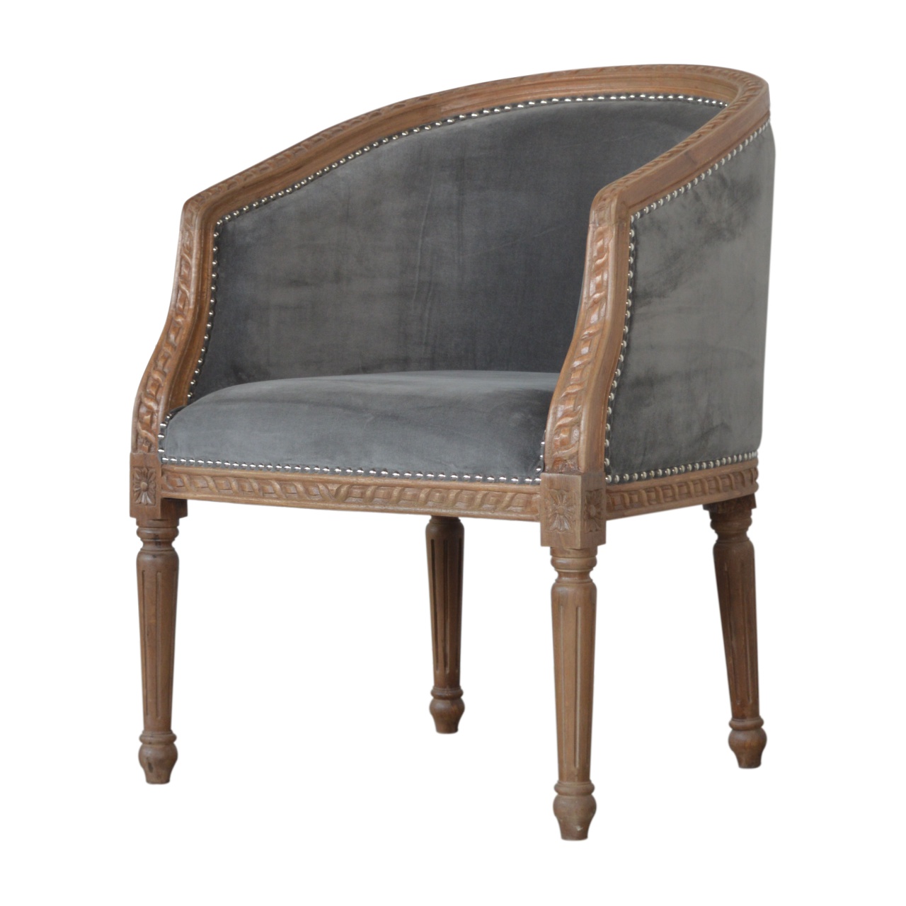 Artisan Occasional Chair - Gray, Velvet