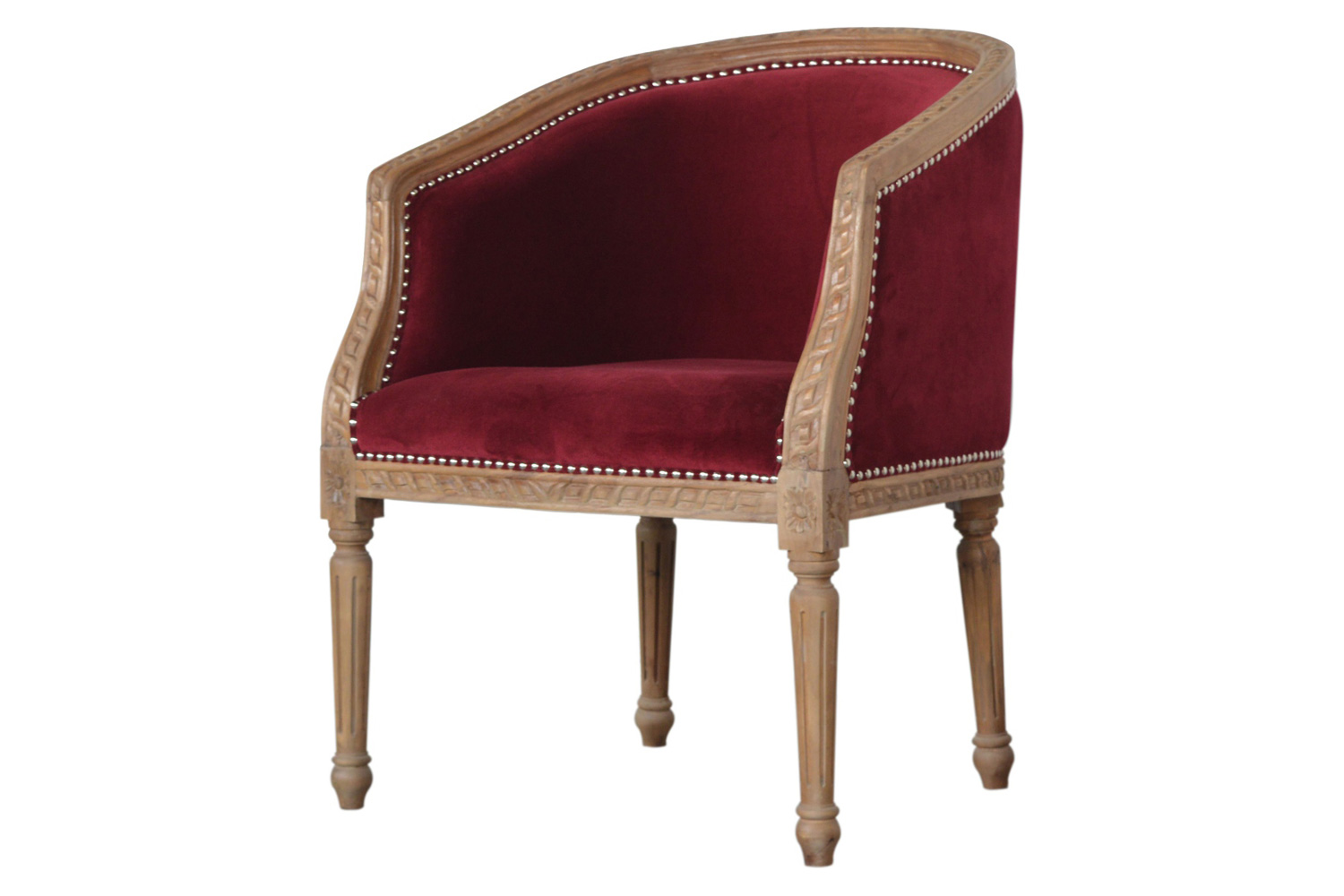 Artisan Velvet Occasional Chair - Wine Red