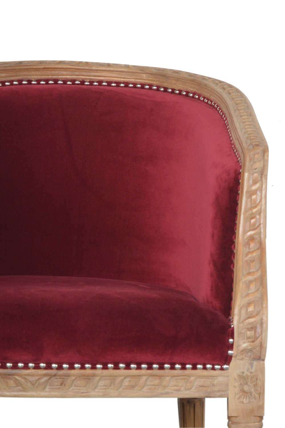 Artisan Velvet Occasional Chair - Wine Red