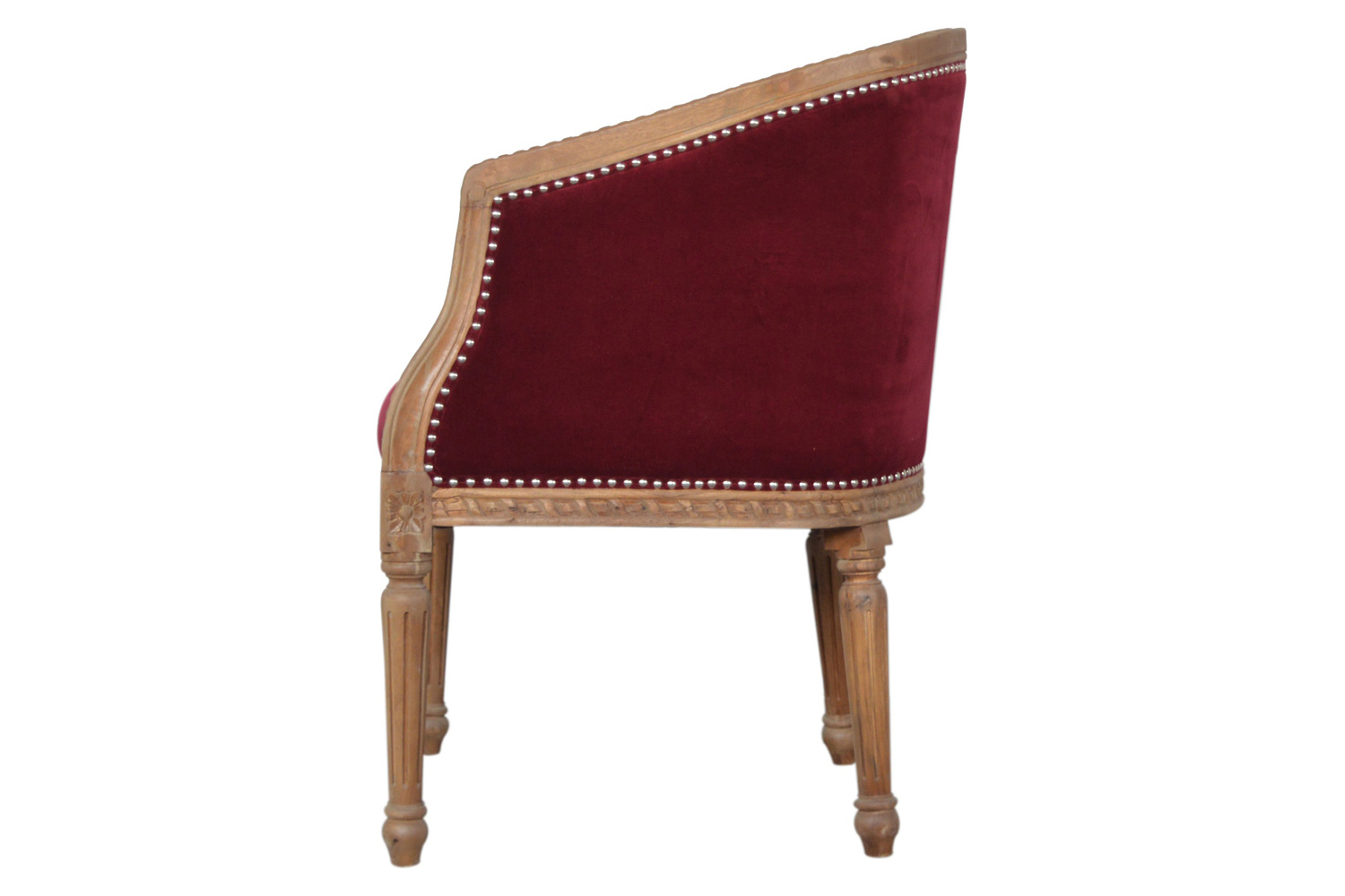 Artisan Velvet Occasional Chair - Wine Red