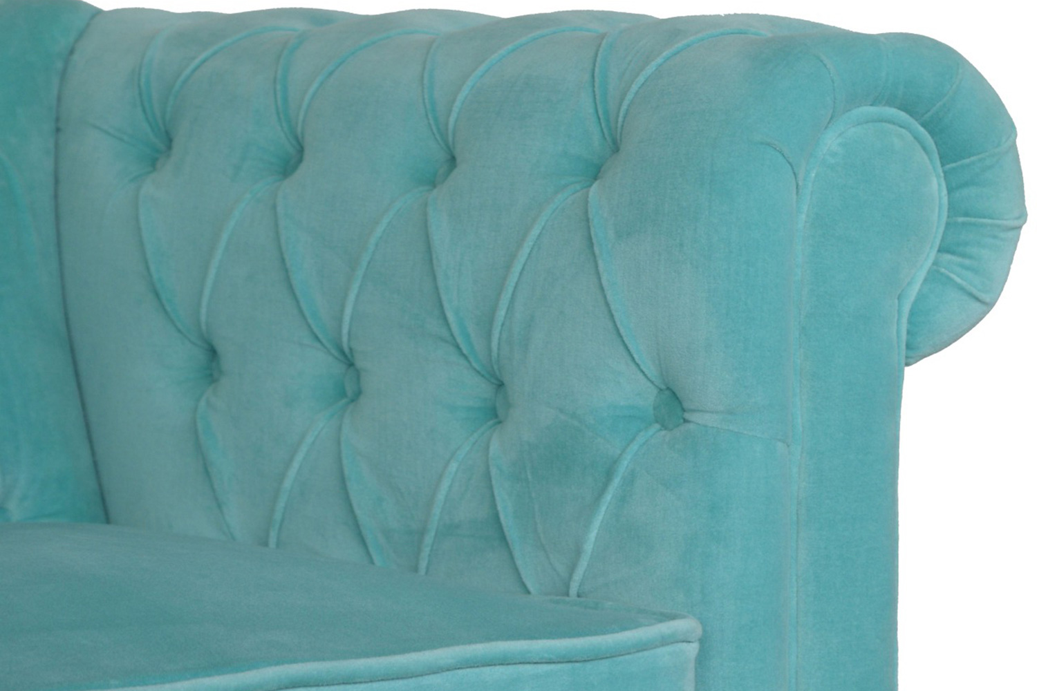 Artisan Chesterfield Sofa with 2 Seater - Aqua, Velvet