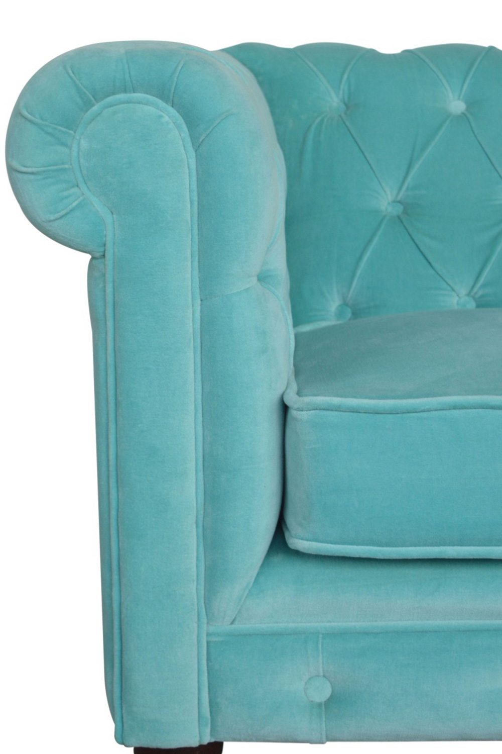 Artisan Chesterfield Sofa with 2 Seater - Aqua, Velvet