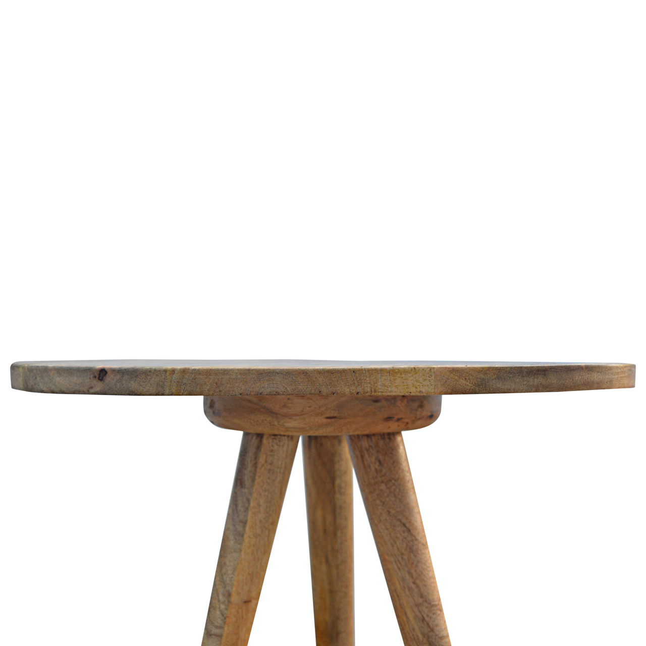 Artisan - Triangular Accent Tripod Stool in Oak-Ish