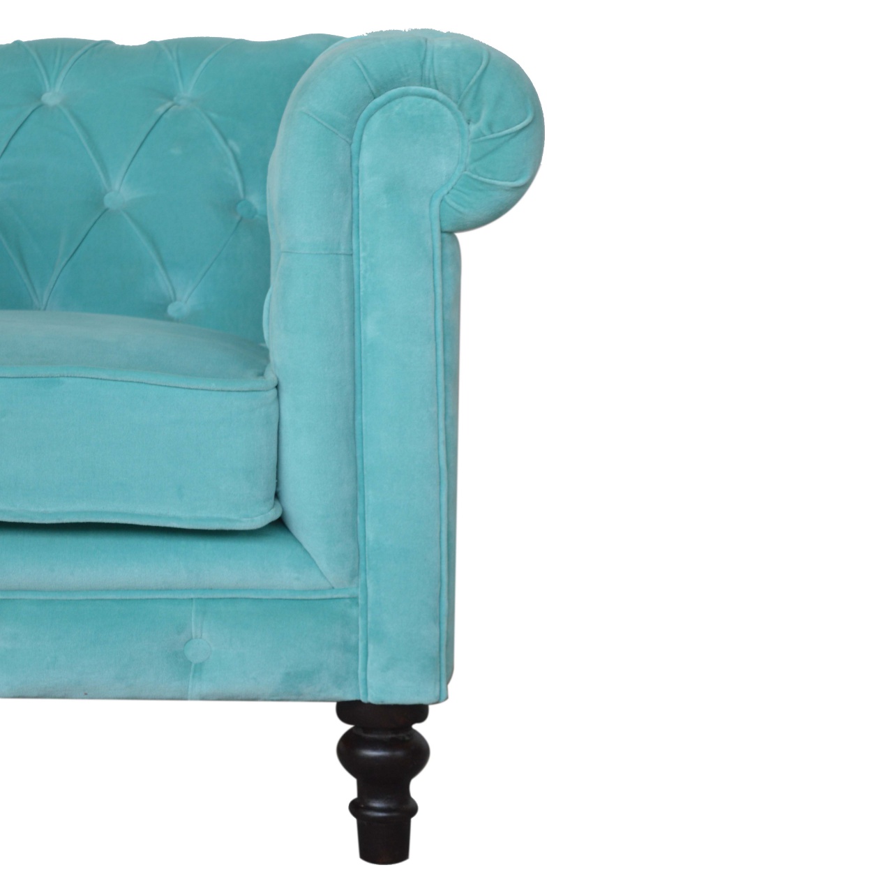 Artisan™ Chesterfield Armchair - Aqua, Velvet