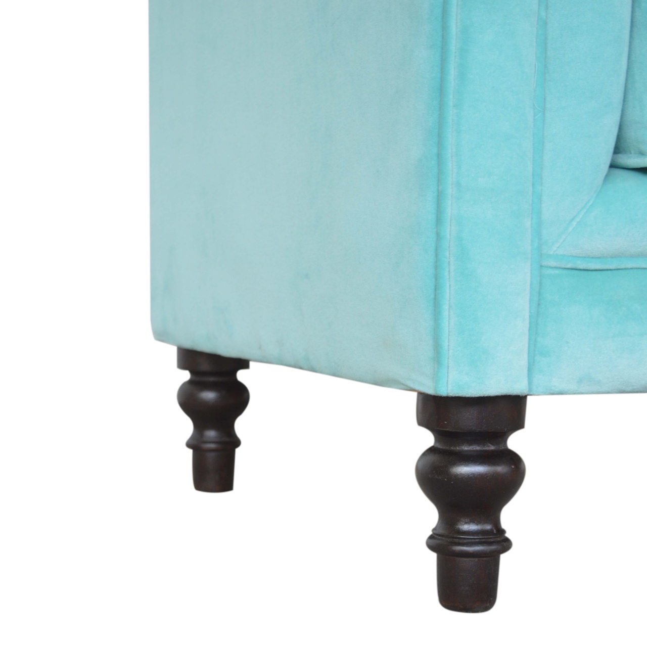 Artisan™ Chesterfield Armchair - Aqua, Velvet