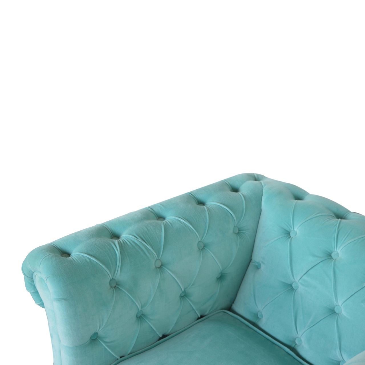 Artisan™ Chesterfield Armchair - Aqua, Velvet