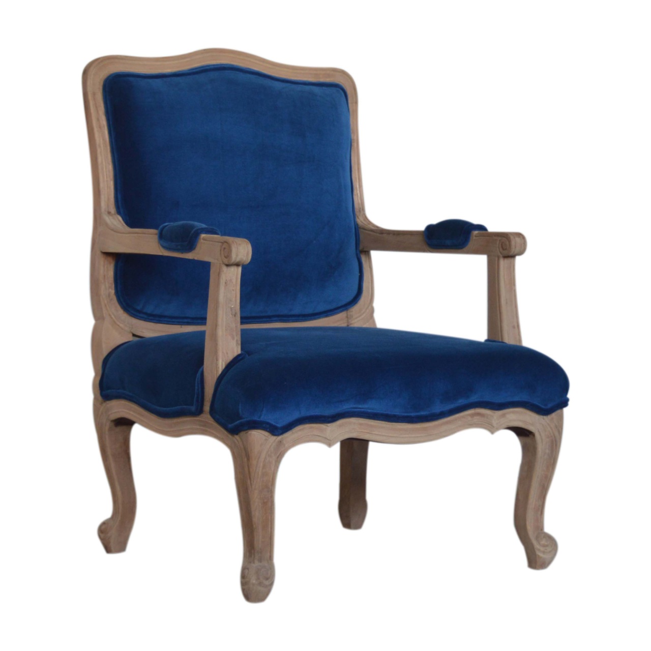 Artisan™ French Chair - Royal Blue, Velvet