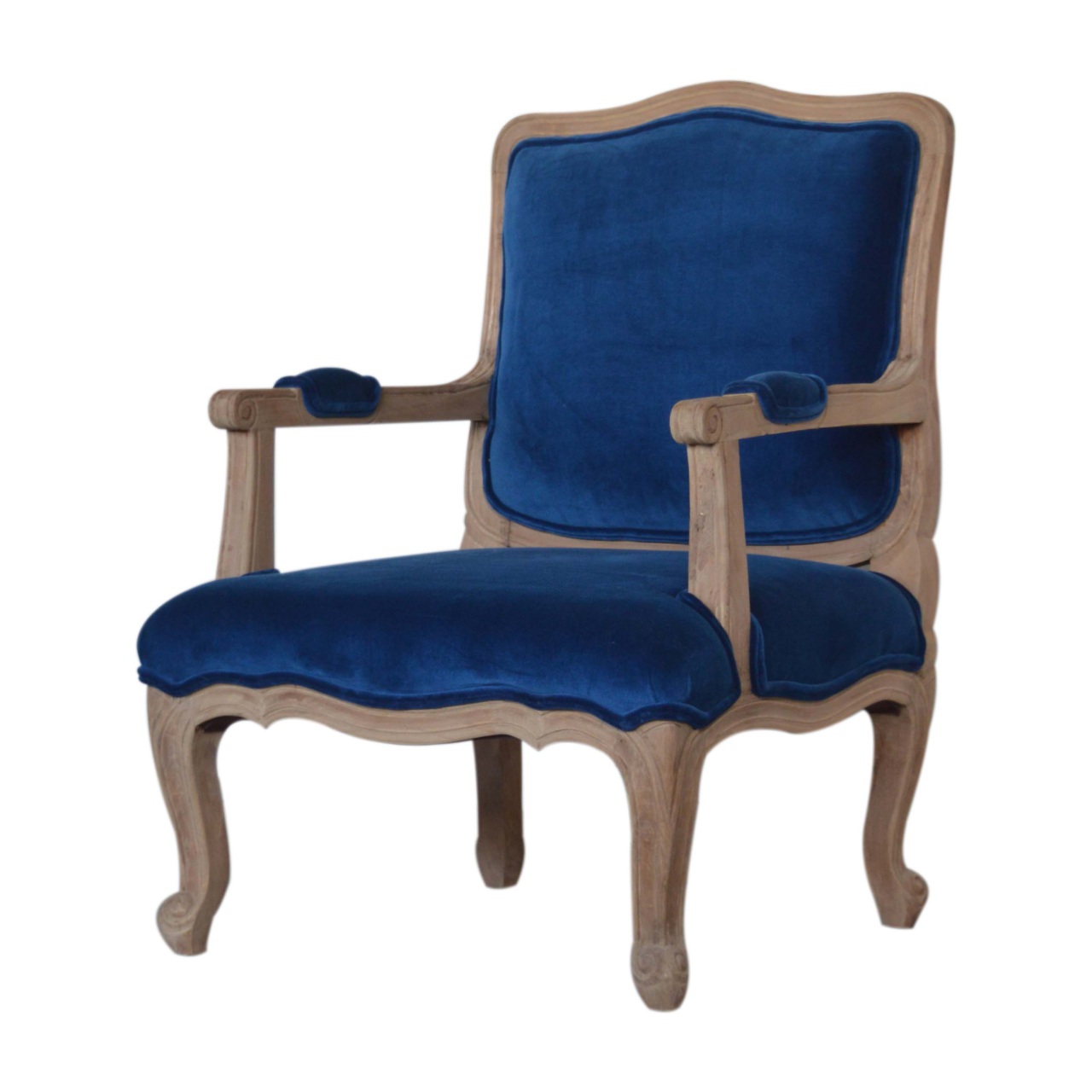 Artisan™ French Chair - Royal Blue, Velvet