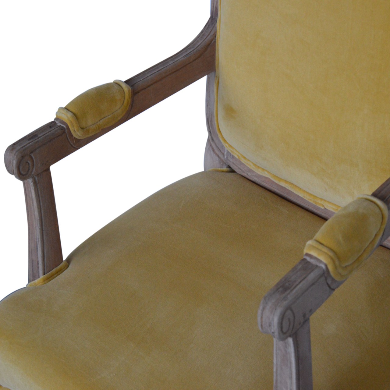 Artisan™ French Style Chair - Mustard, Velvet