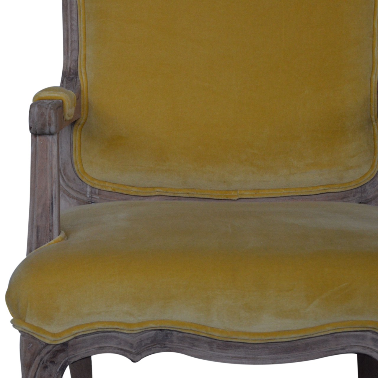 Artisan™ French Style Chair - Mustard, Velvet