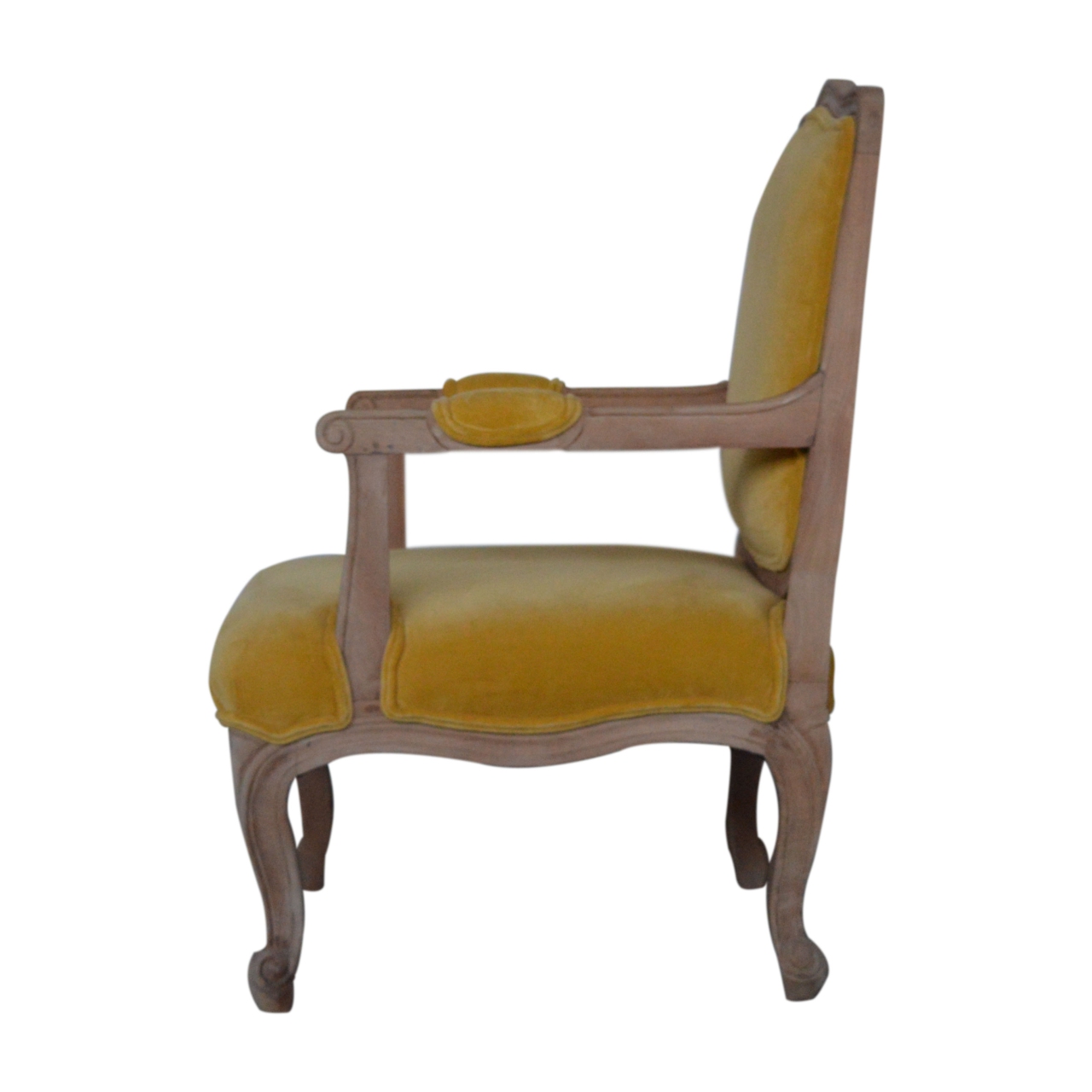 Artisan™ French Style Chair - Mustard, Velvet