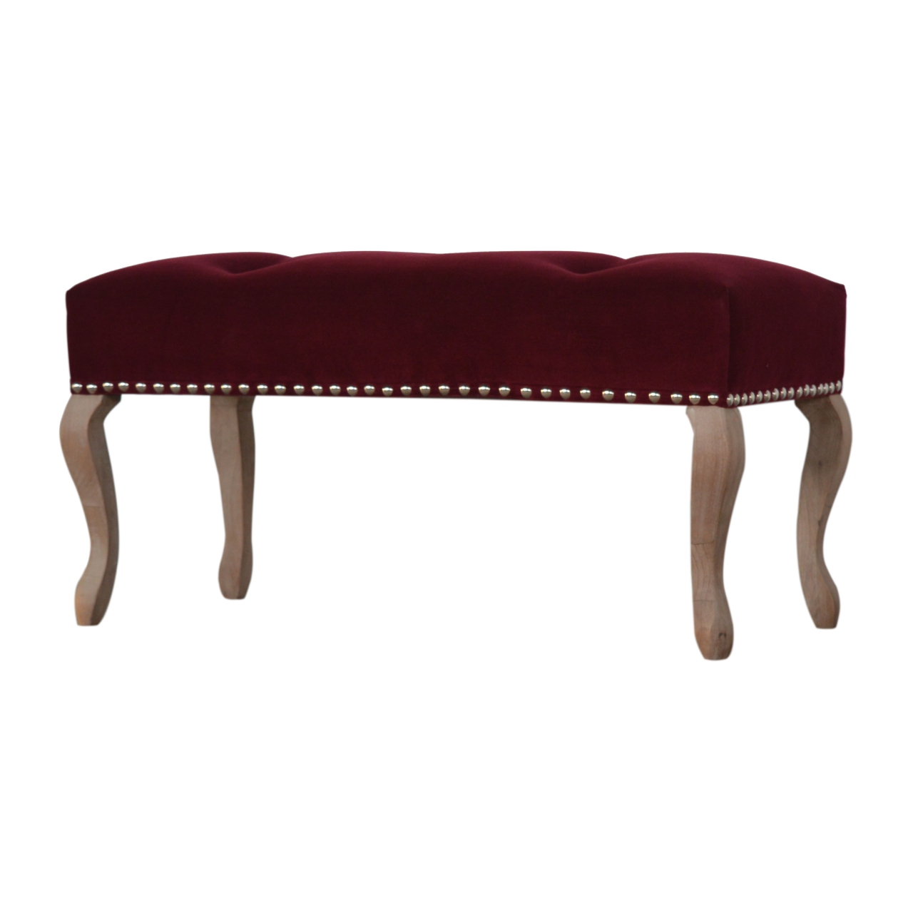 Artisan French Style Bench - Wine Red