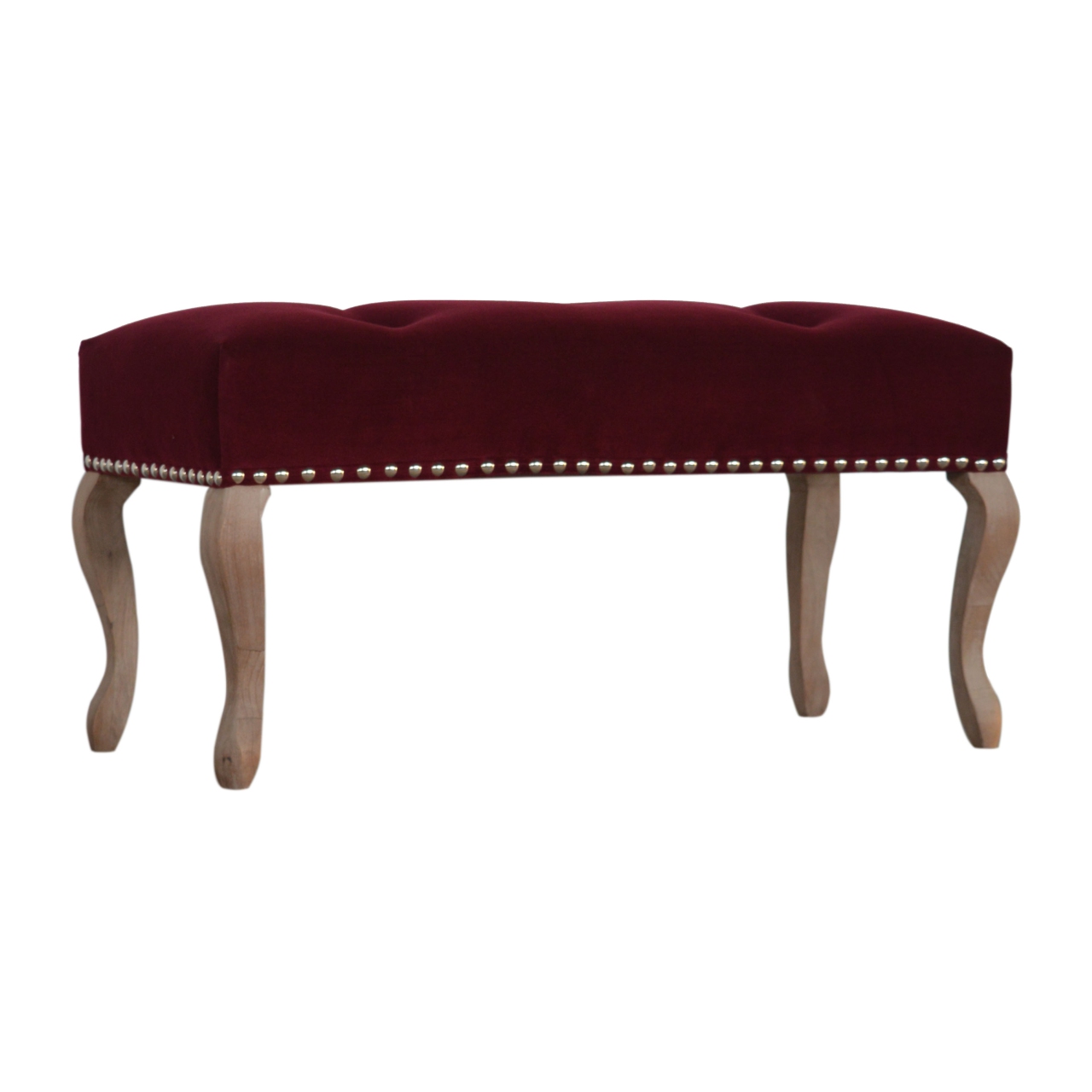 Artisan French Style Bench - Wine Red