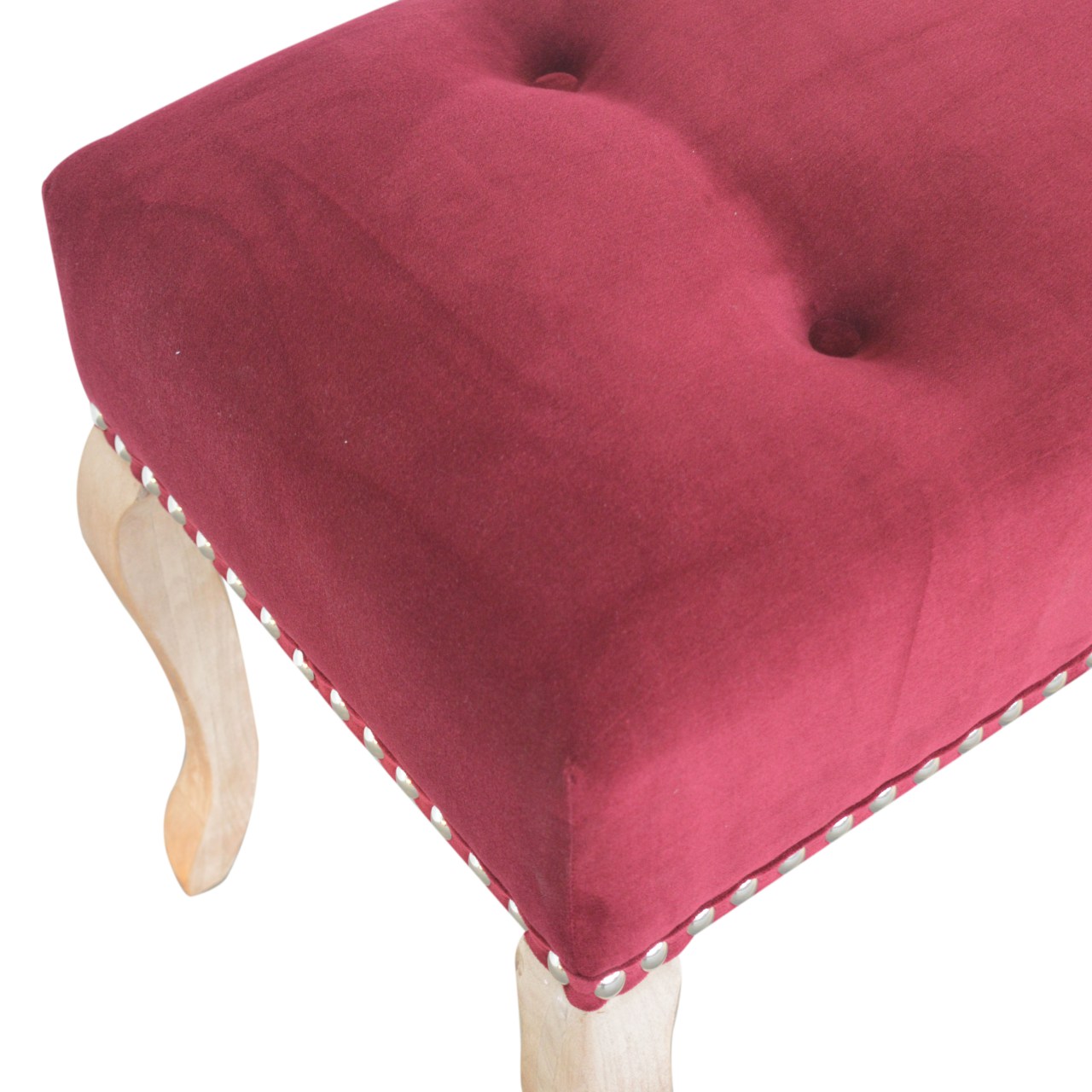 Artisan French Style Bench - Wine Red