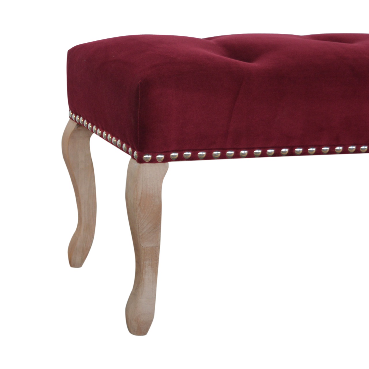 Artisan French Style Bench - Wine Red