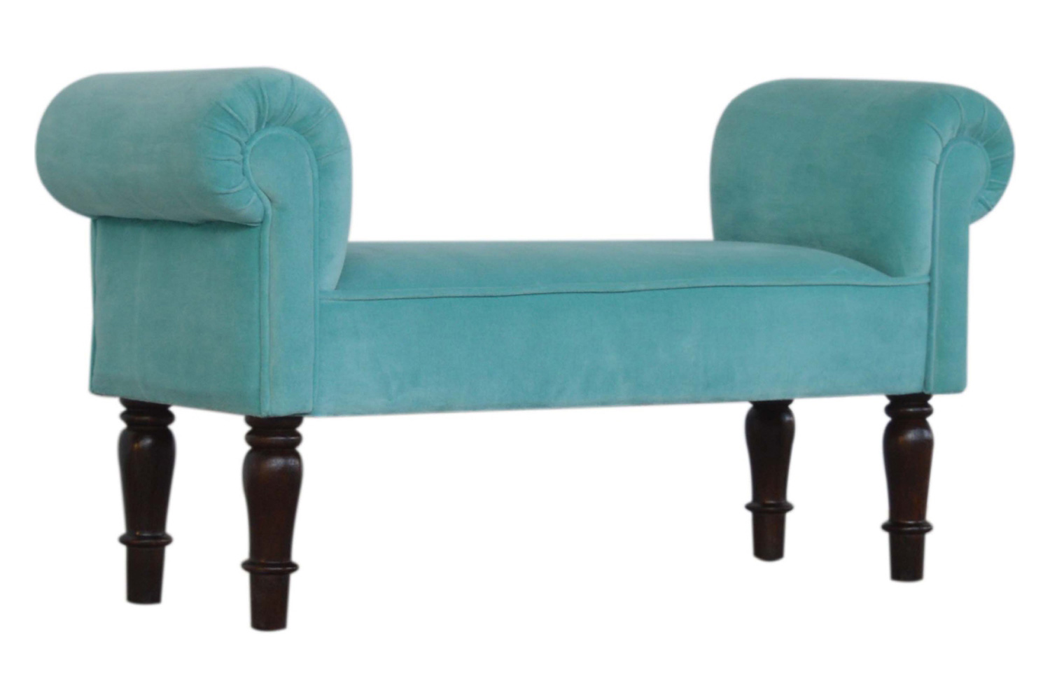 Artisan Bedroom Bench - Aqua, Velvet