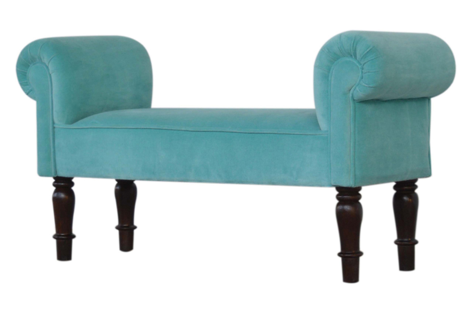 Artisan Bedroom Bench - Aqua, Velvet