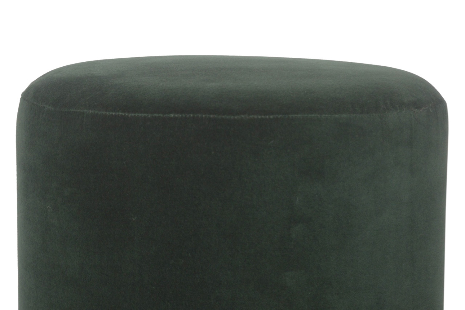 Artisan Footstool with Base - Velvet, Emerald Green, Wooden