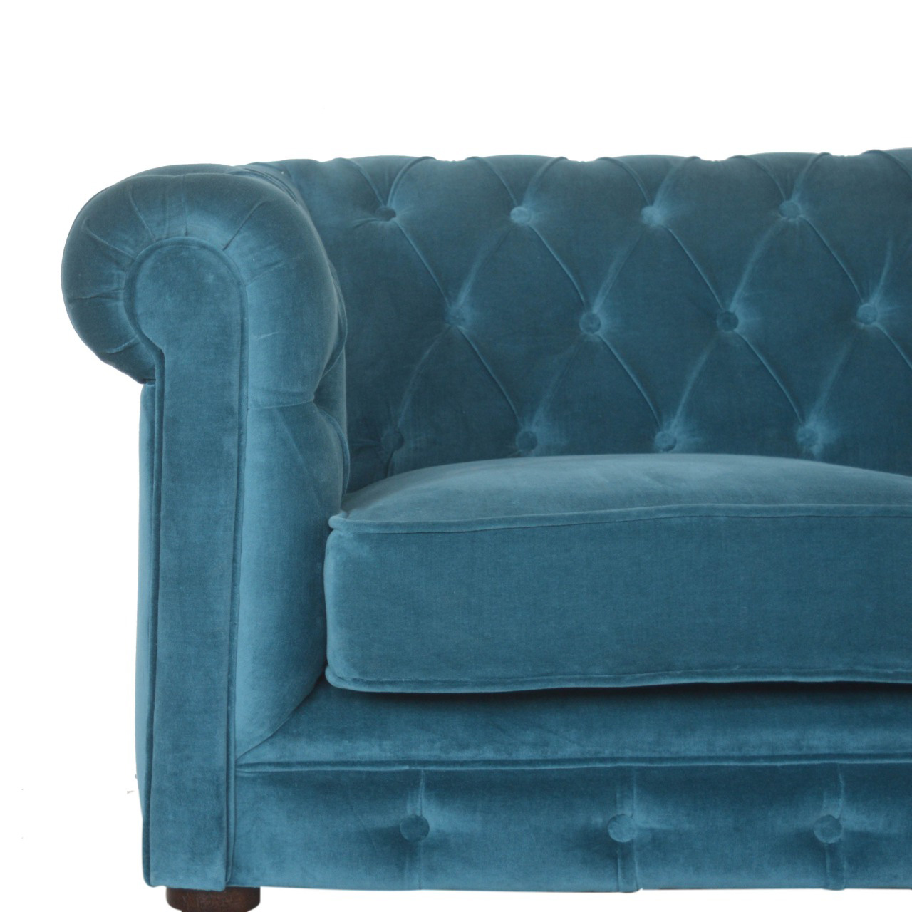 Artisan Chesterfield Sofa with 2 Seater - Teal, Velvet