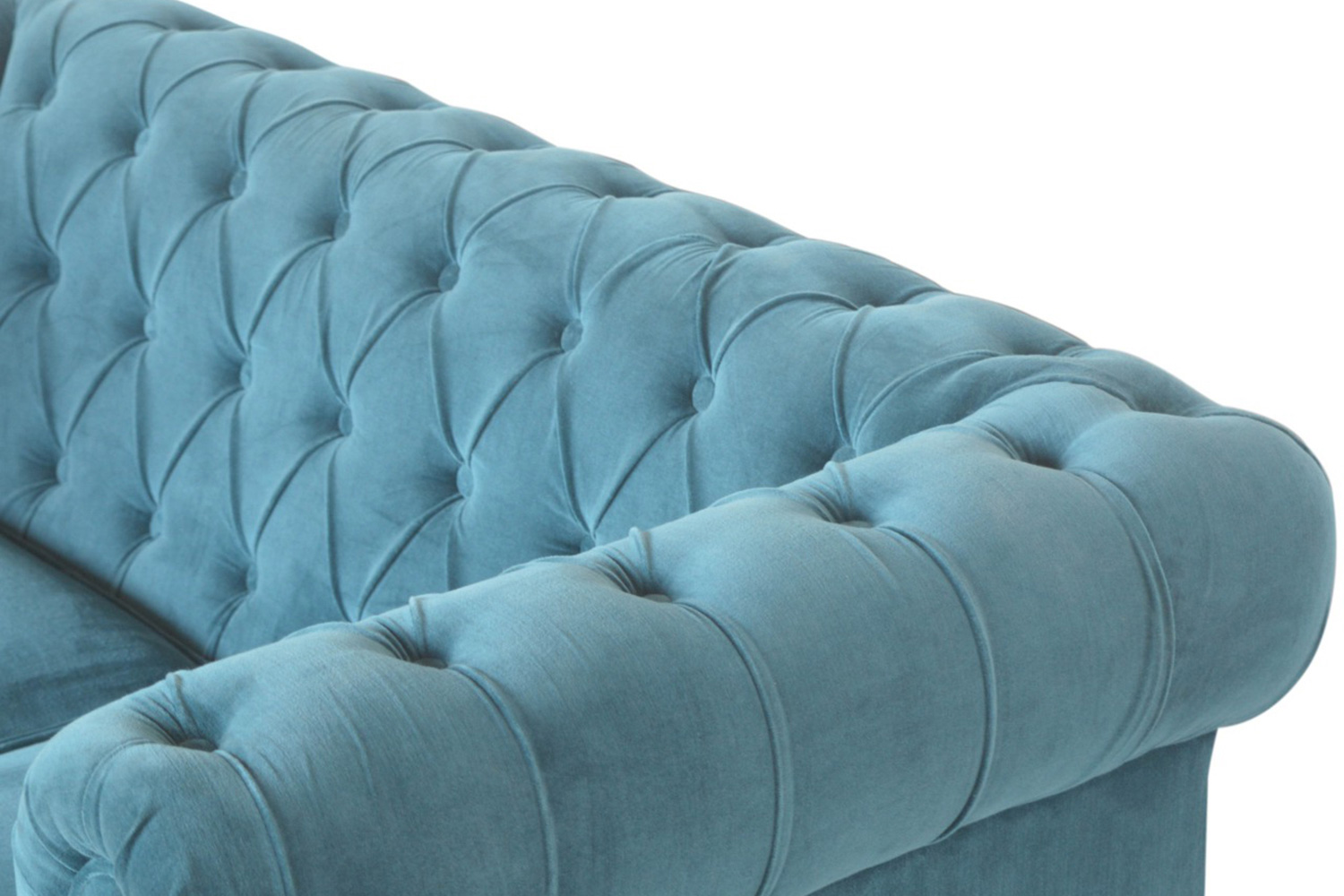 Artisan Chesterfield Sofa with 2 Seater - Teal, Velvet