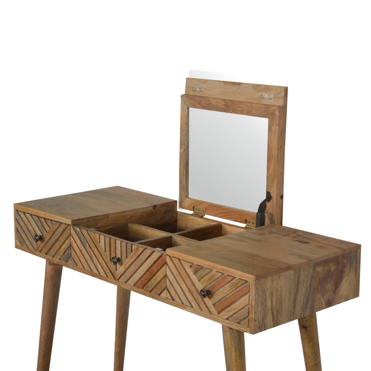 Artisan - Line Carved Foldable Dressing Table