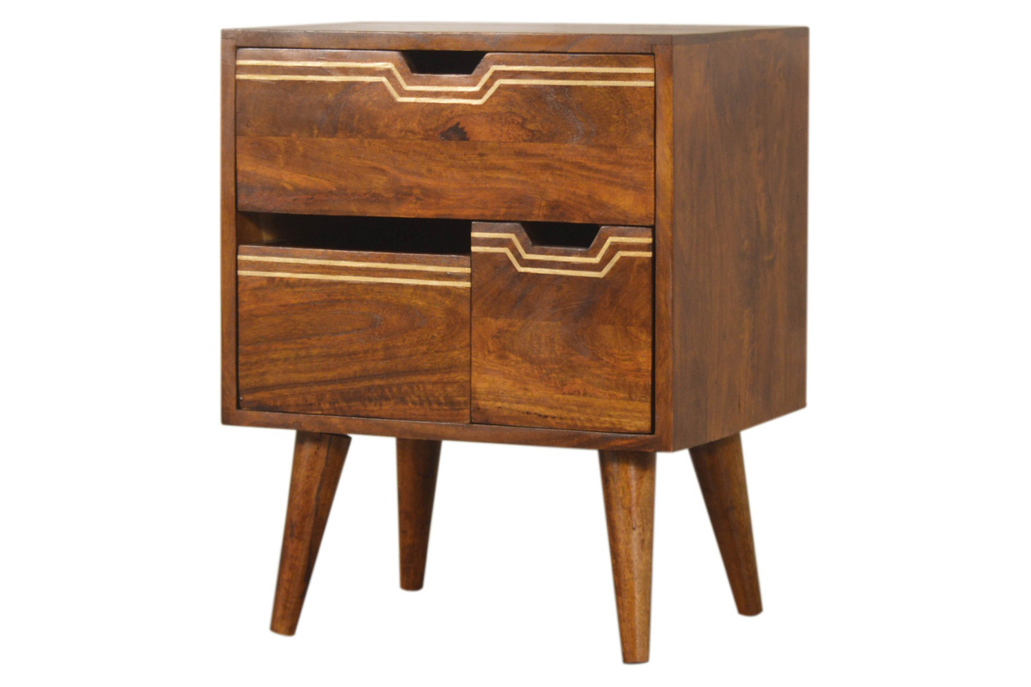 Artisan - Multi Bedside with Removeable Drawers in Chestnut