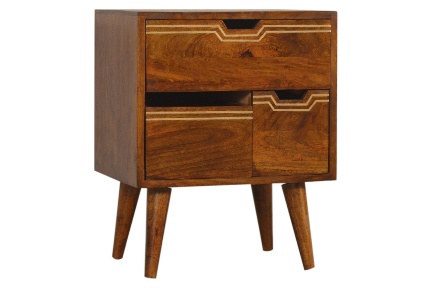 Artisan - Multi Bedside with Removeable Drawers in Chestnut