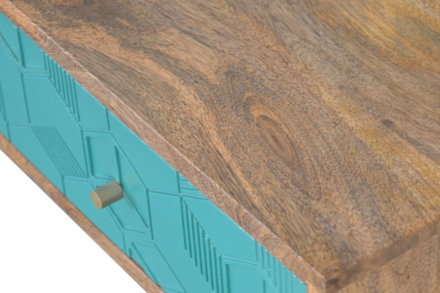 Artisan Acadia Console Table - Teal/White