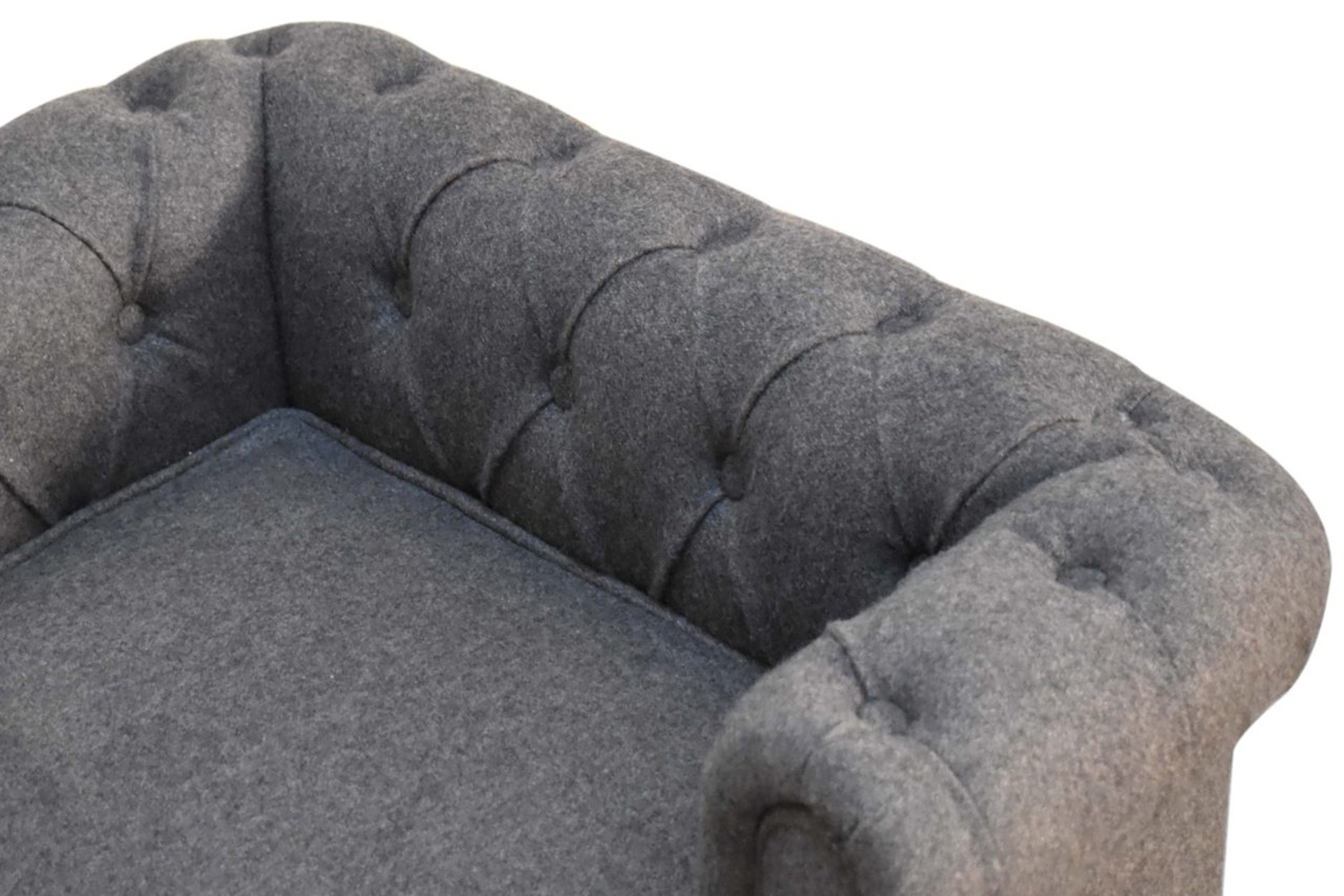 Artisan Battleship Pet Sofa Bed - Deep Button