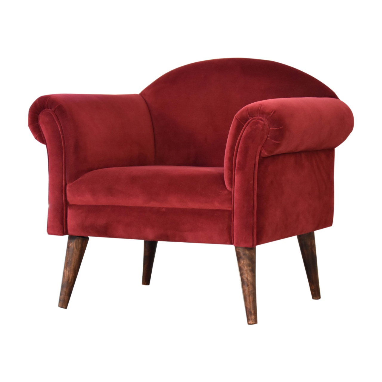 Artisan™ Nordic Style Armchair - Wine, Velvet