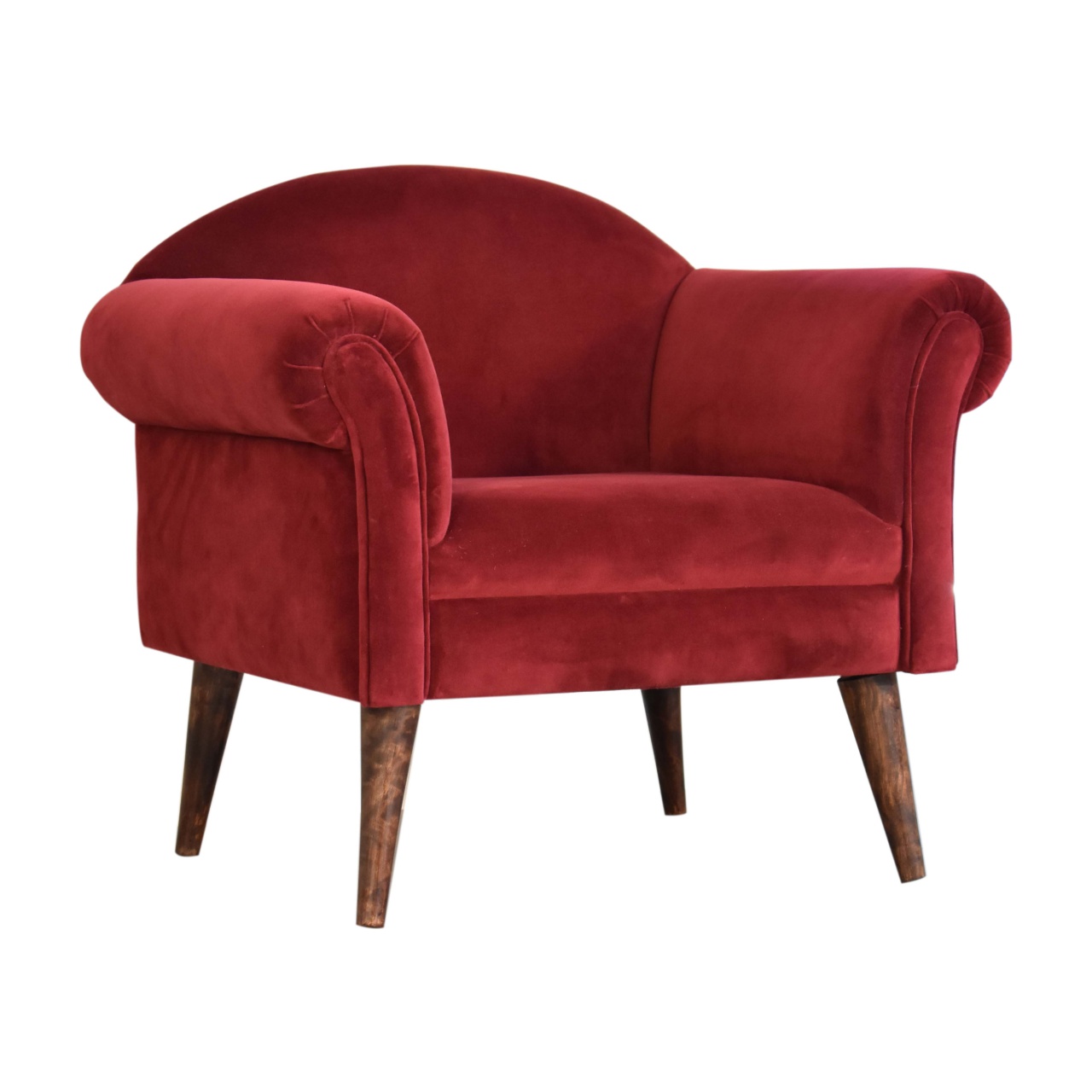 Artisan™ Nordic Style Armchair - Wine, Velvet