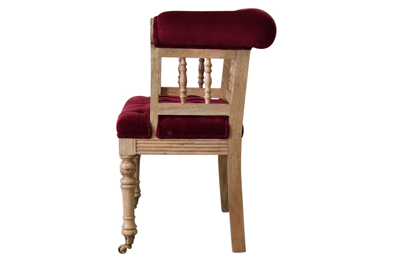 Artisan - Wine Red Mini Deep Button Hallway Chair