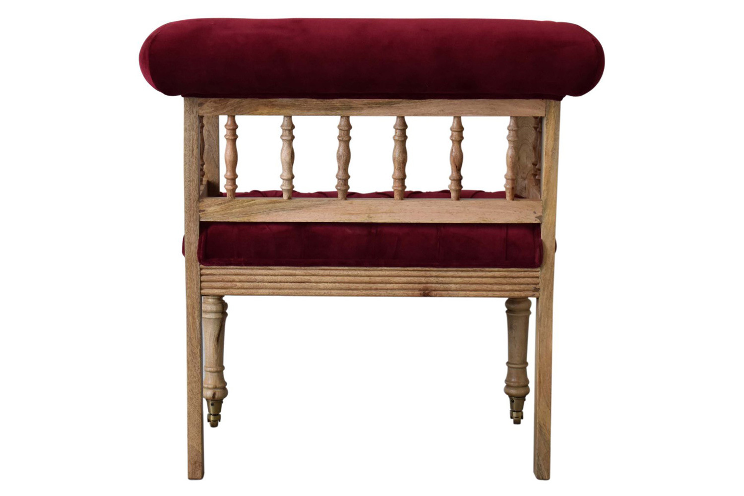 Artisan - Wine Red Mini Deep Button Hallway Chair