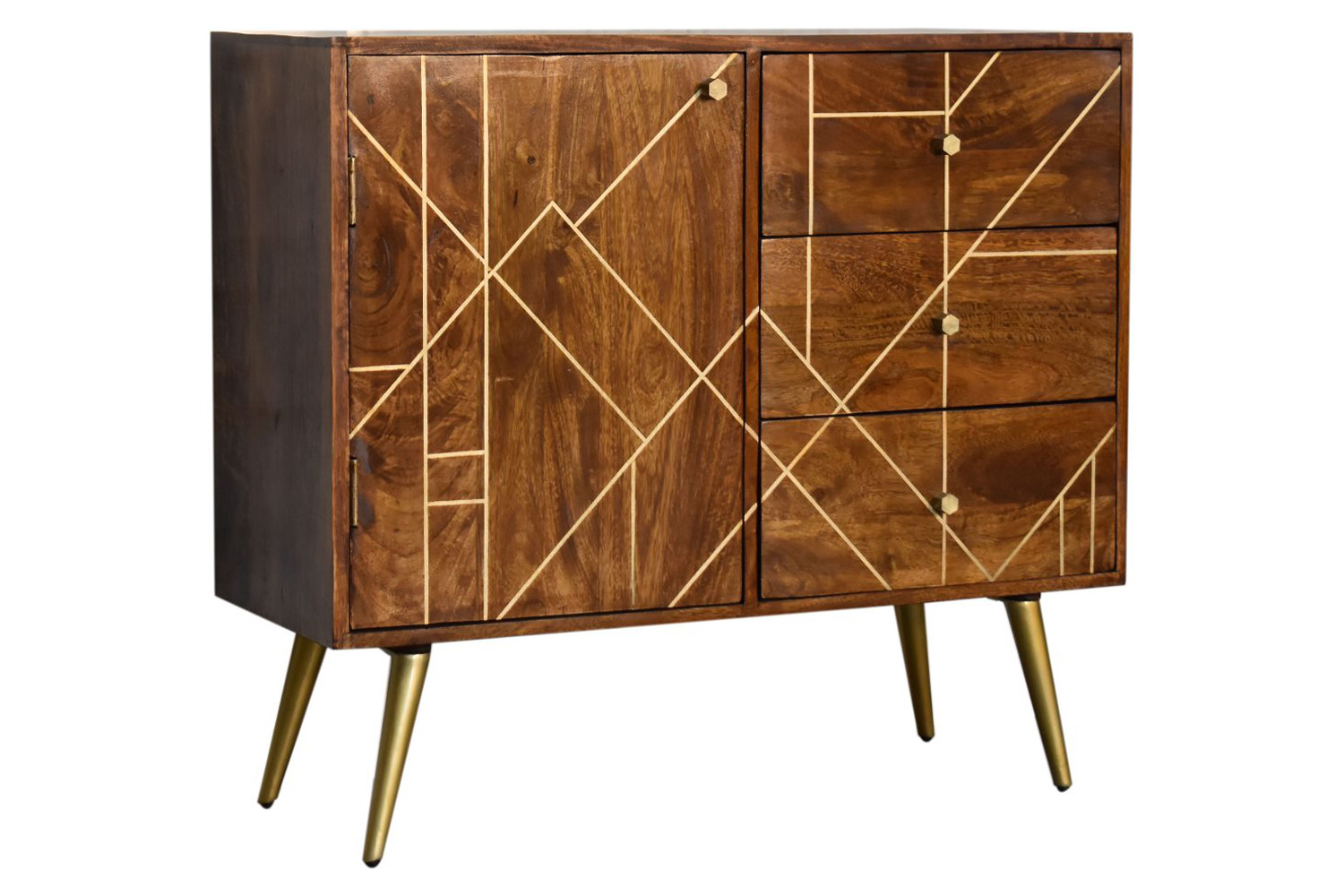 Artisan - Gold Inlay Cabinet in Chestnut