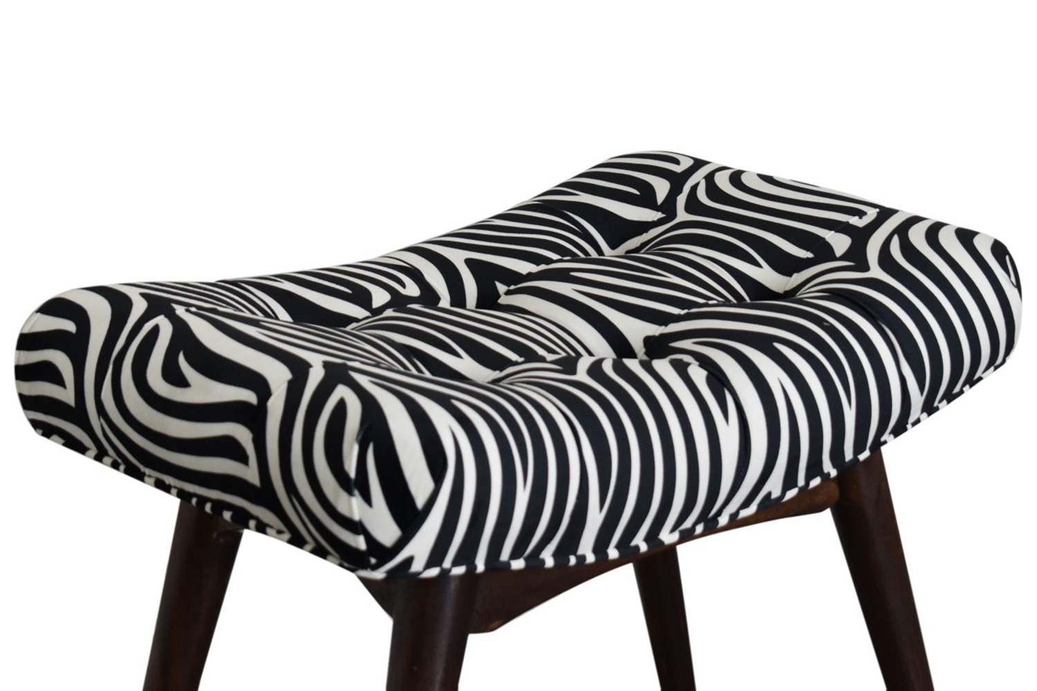 Artisan Curved Bench - Zebra, Velvet