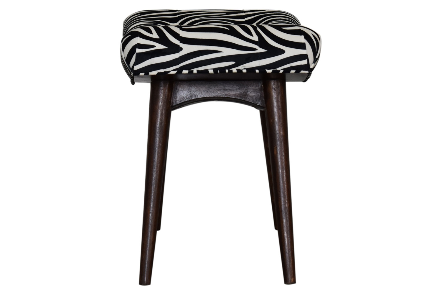 Artisan Curved Bench - Zebra, Velvet