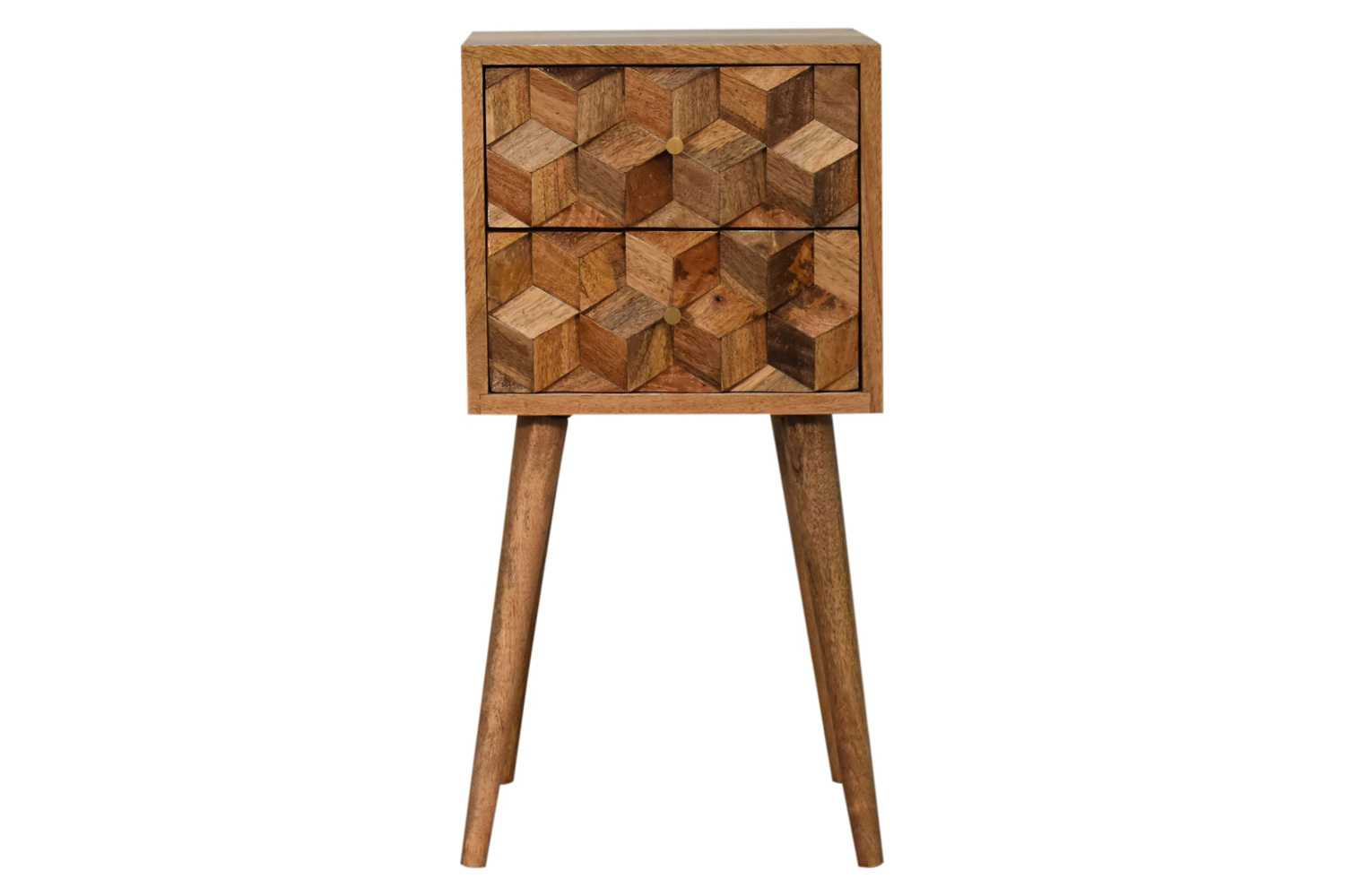 Artisan - Cube Carved Mini Bedside