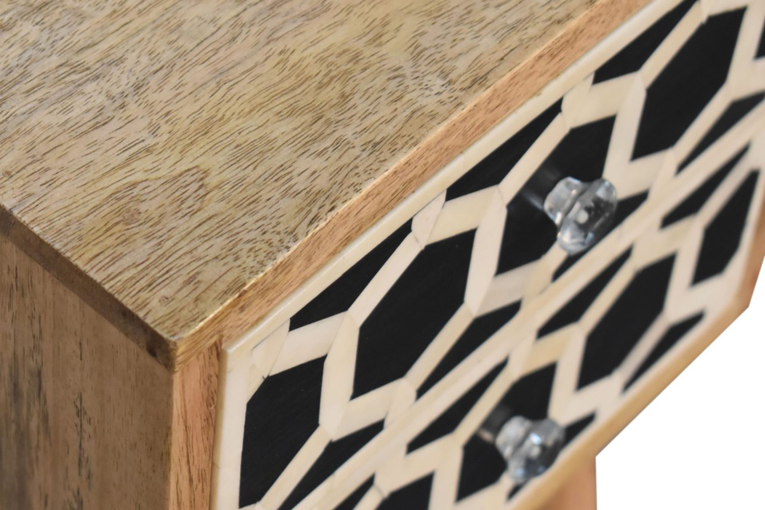 Artisan Bone Inlay Mini Bedside - 2 Drawers