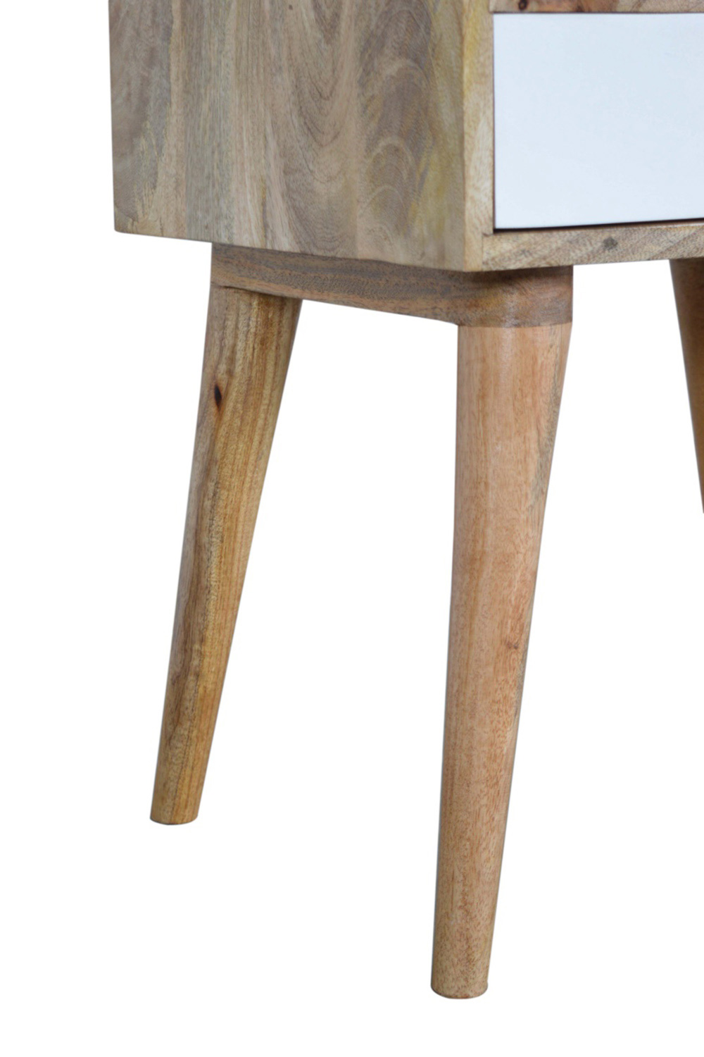 Artisan Bedside Table with Open Slot - White