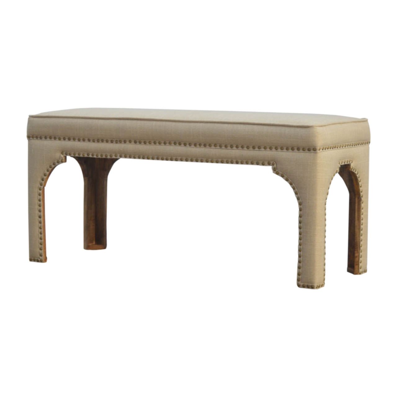 Artisan - Occasional Bench in Mud, Linen