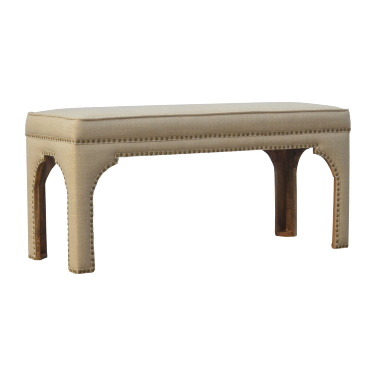 Artisan - Occasional Bench in Mud, Linen