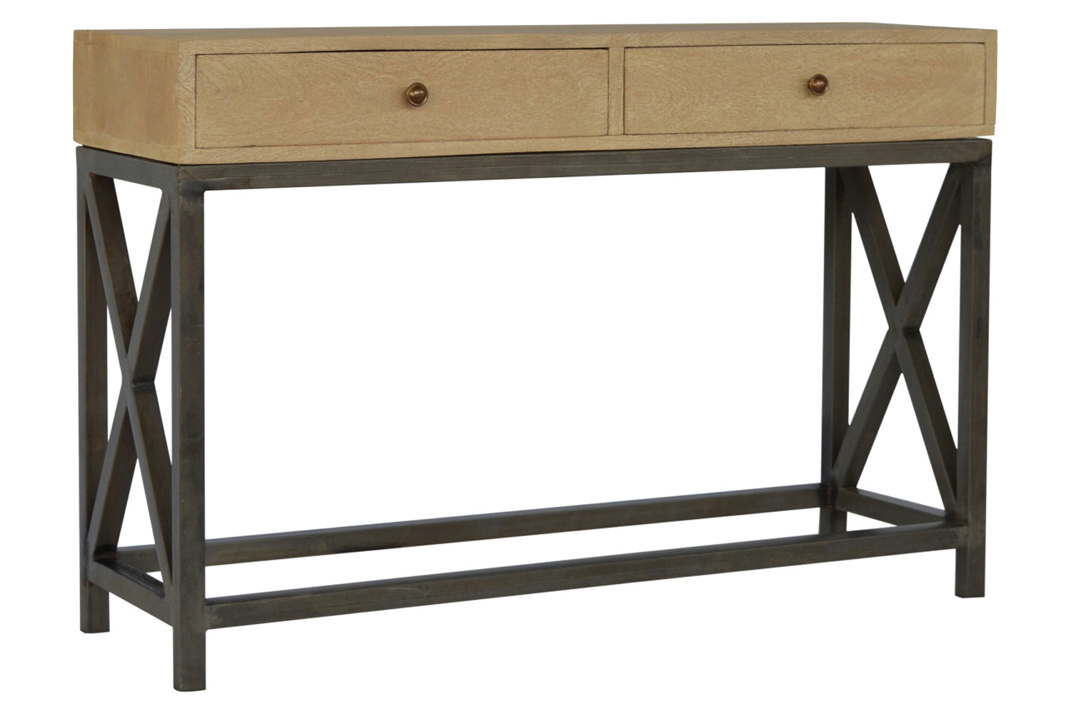 Artisan - Mango Wood Metal Base Console Table