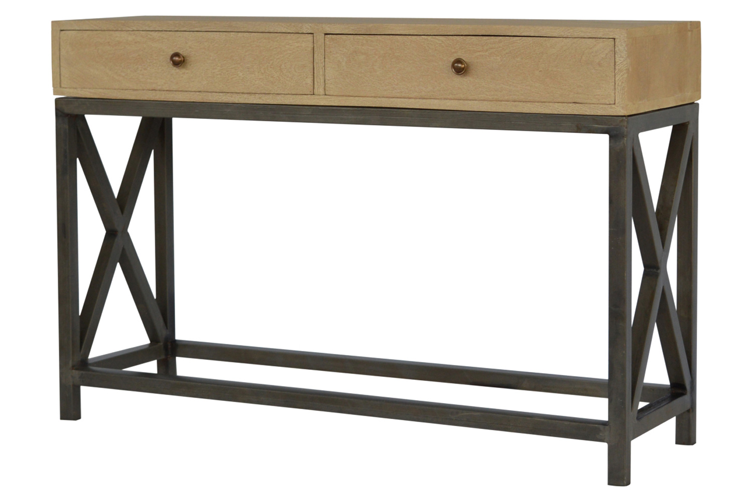 Artisan - Mango Wood Metal Base Console Table