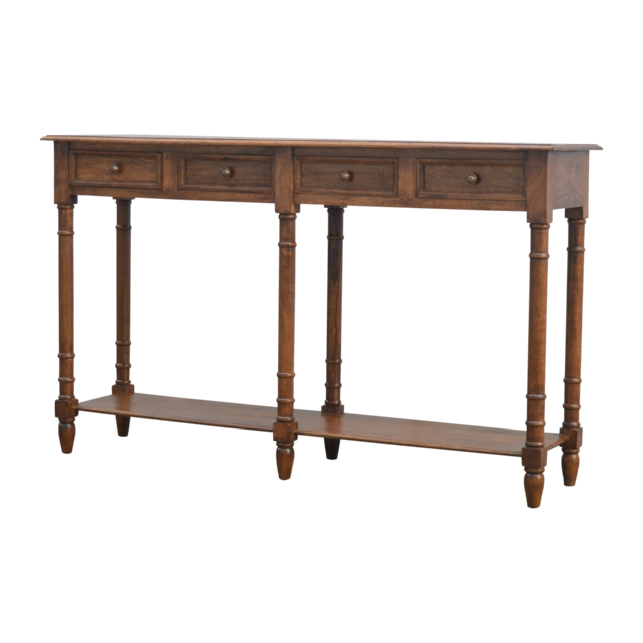 Artisan - Hallway Console Table with 4 Drawers in Light Walnut