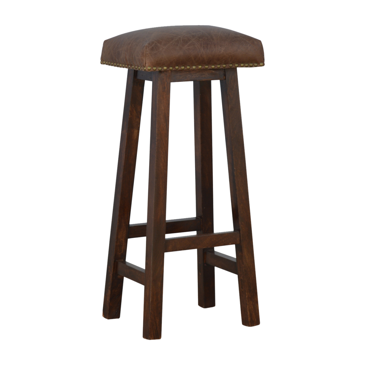 Artisan - Buffalo Bar Stool in Brass, Leather